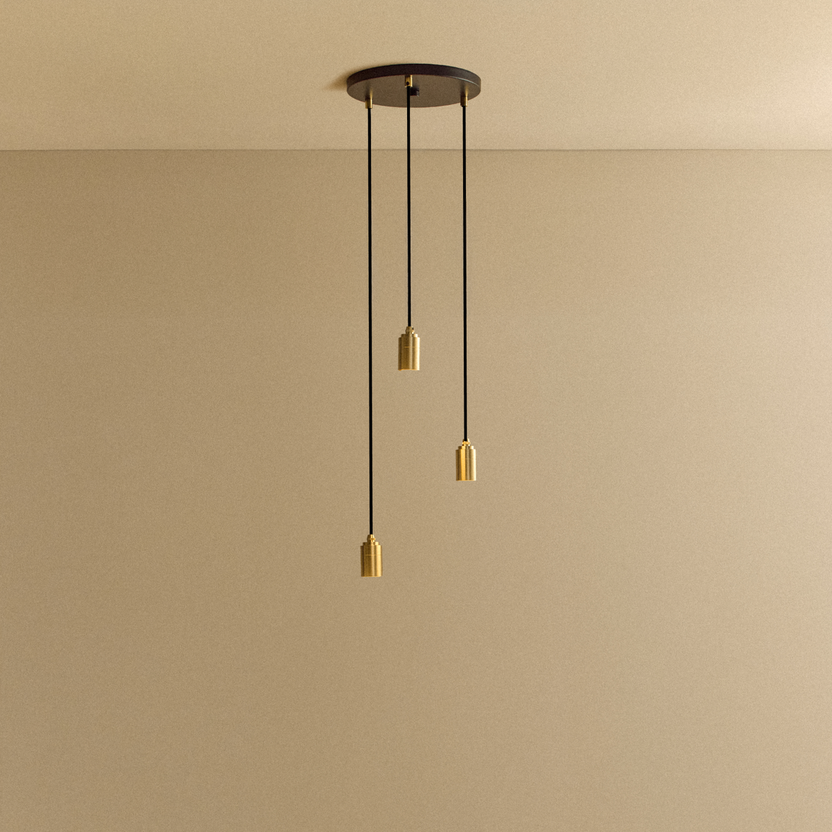 Tala Triple Pendant in Brass