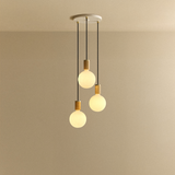 Tala Triple Pendant in Oak with Sphere IV