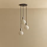 Tala Triple Pendant in Stainless Steel Sphere IV