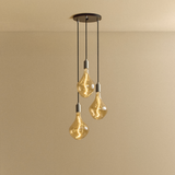 Tala Triple Pendant in Stainless Steel with Voronoi II