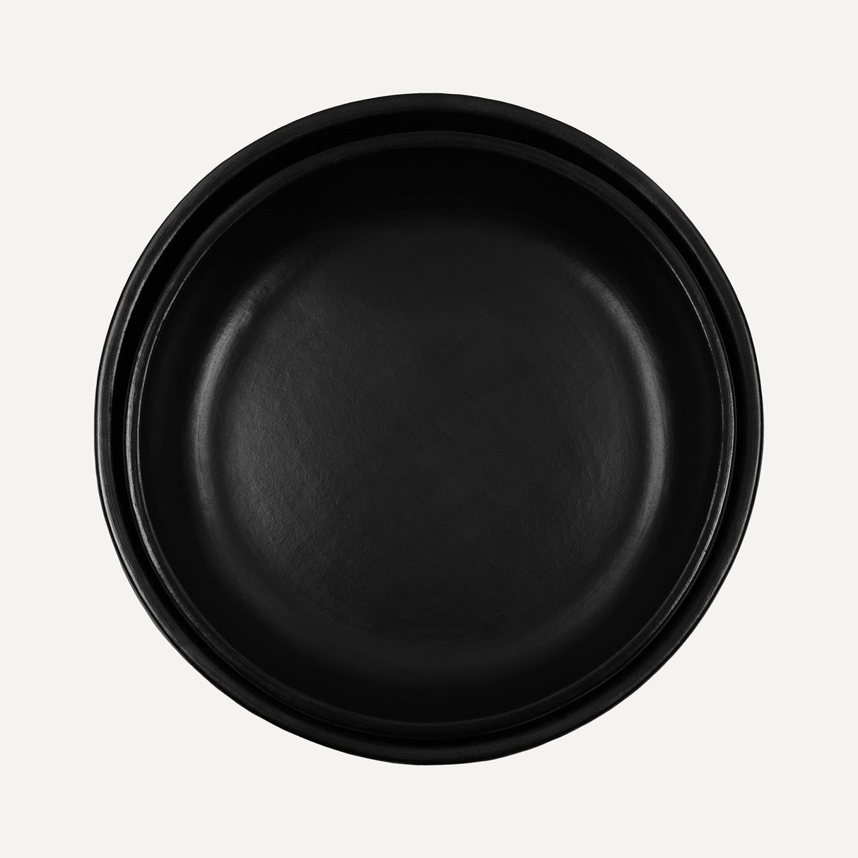 CasaLatina Chamba Black Clay Round Serving Platter