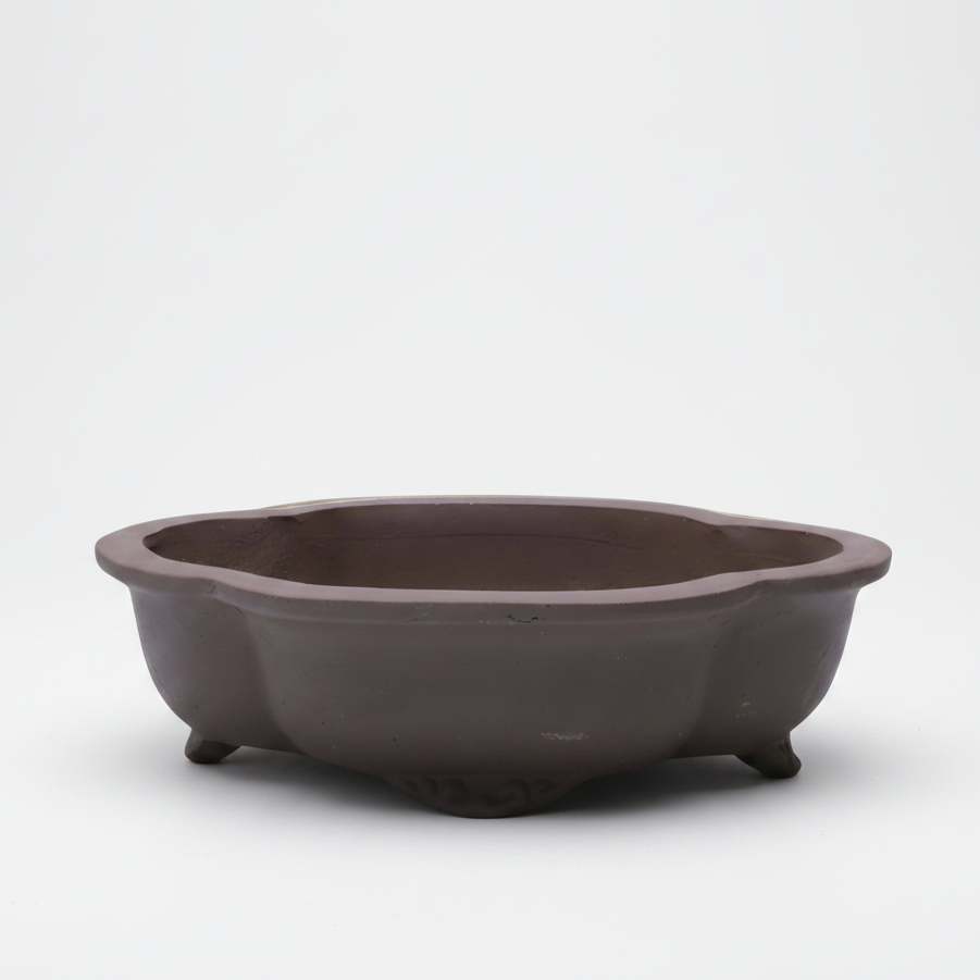 Yorkshire Bonsai Unglazed Bonsai Pot Floral - 26cm