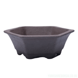 Yorkshire Bonsai Hexagonal Unglazed Bonsai Pot - 18cm