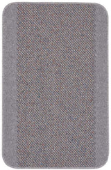 Washable Bordered Silver Grey Rug | 110G