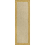 Bordered Yellow Wool Rug