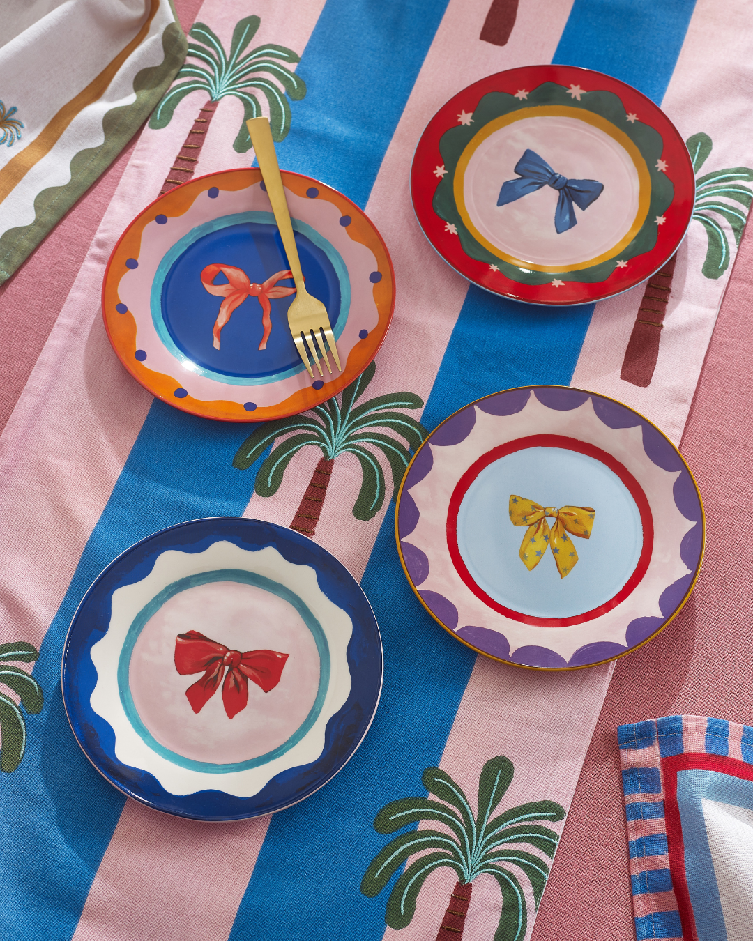 Eleanor Bowmer Bow Cake Plates - Set of 4