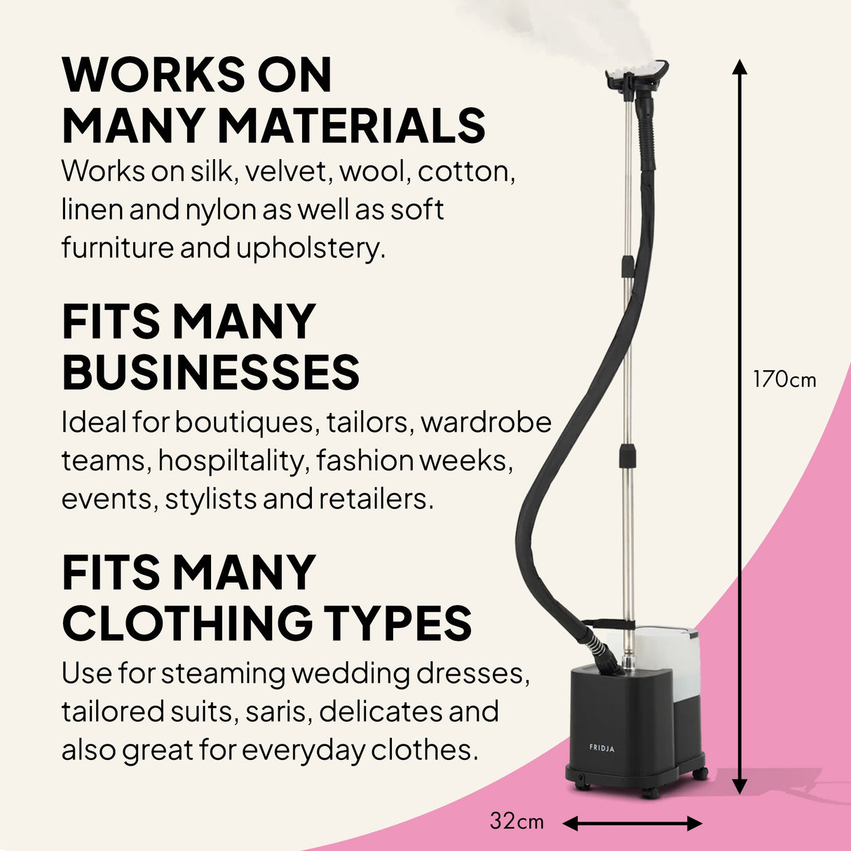 Fridja F1600 Commercial Clothes Steamer