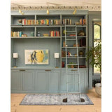 Eco Washable Blue Rug Bordered Design – Easy Care | The Rugs