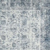 Eco Washable Blue Rug Bordered Design – Easy Care | The Rugs