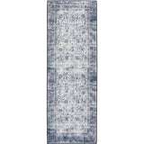 Eco Washable Blue Rug Bordered Design – Easy Care | The Rugs