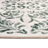 Eco‑Washable Beige & Green Floral Rug | The Rugs