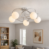 Pagazzi Violet 5 Light Chrome Semi Flush Ceiling Light