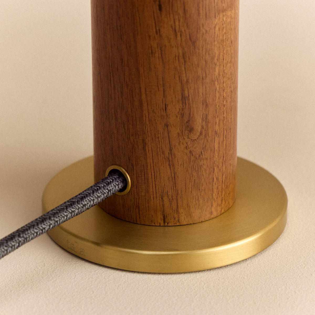 Tala Knuckle Table Lamp in Walnut Oval Dim to Warm