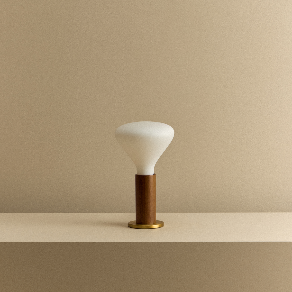 Tala Knuckle Table Lamp in Walnut with Noma Bulb