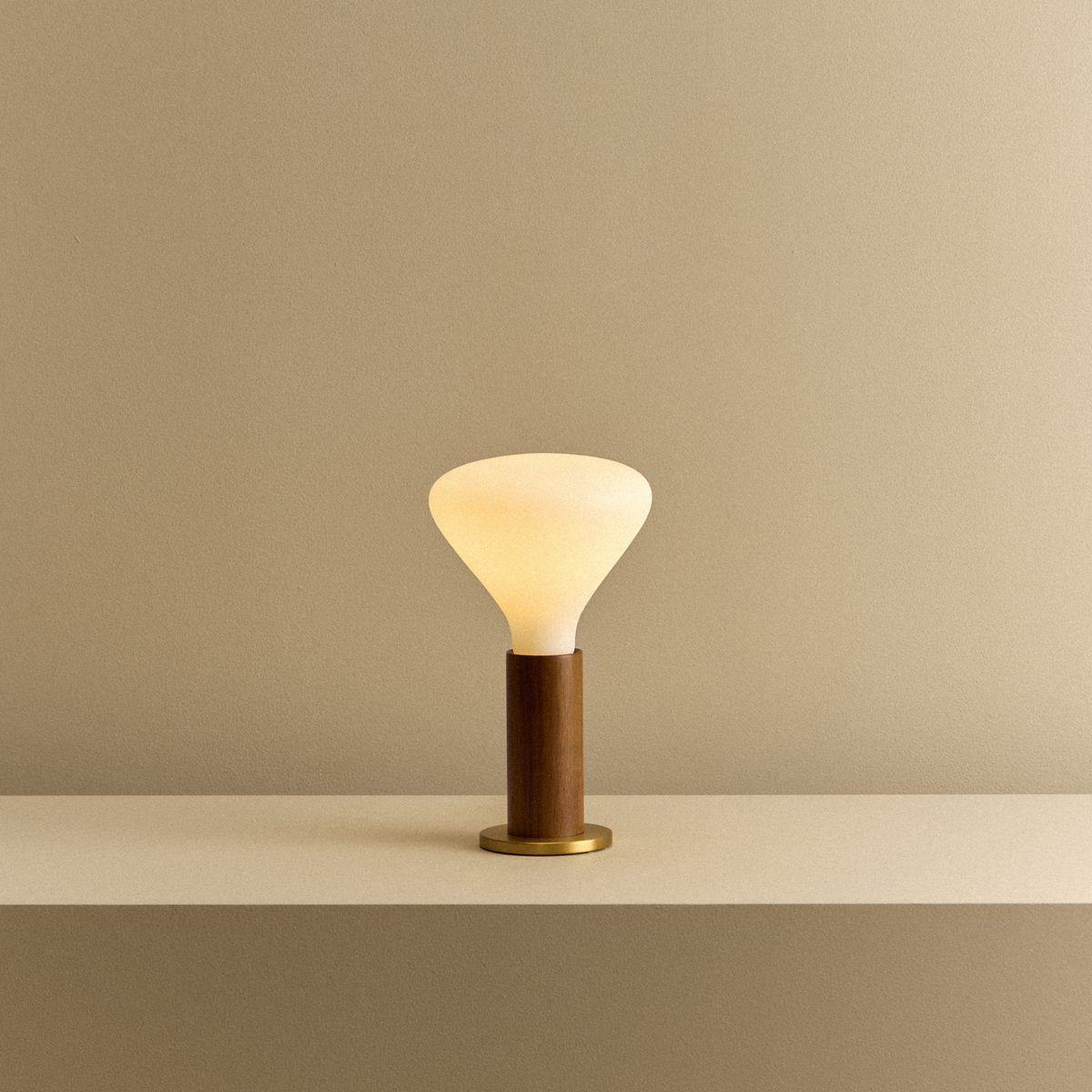 Tala Knuckle Table Lamp in Walnut with Noma Bulb