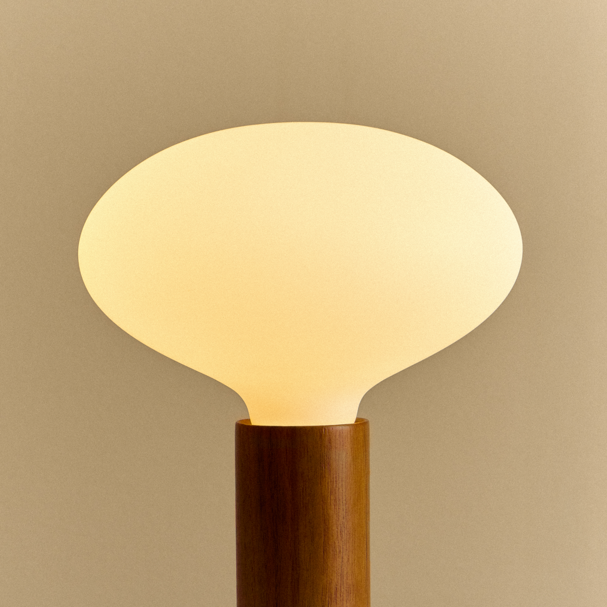 Tala Knuckle Table Lamp in Walnut Oval Dim to Warm