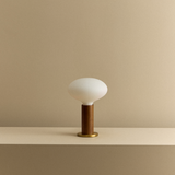 Tala Knuckle Table Lamp in Walnut Oval Dim to Warm