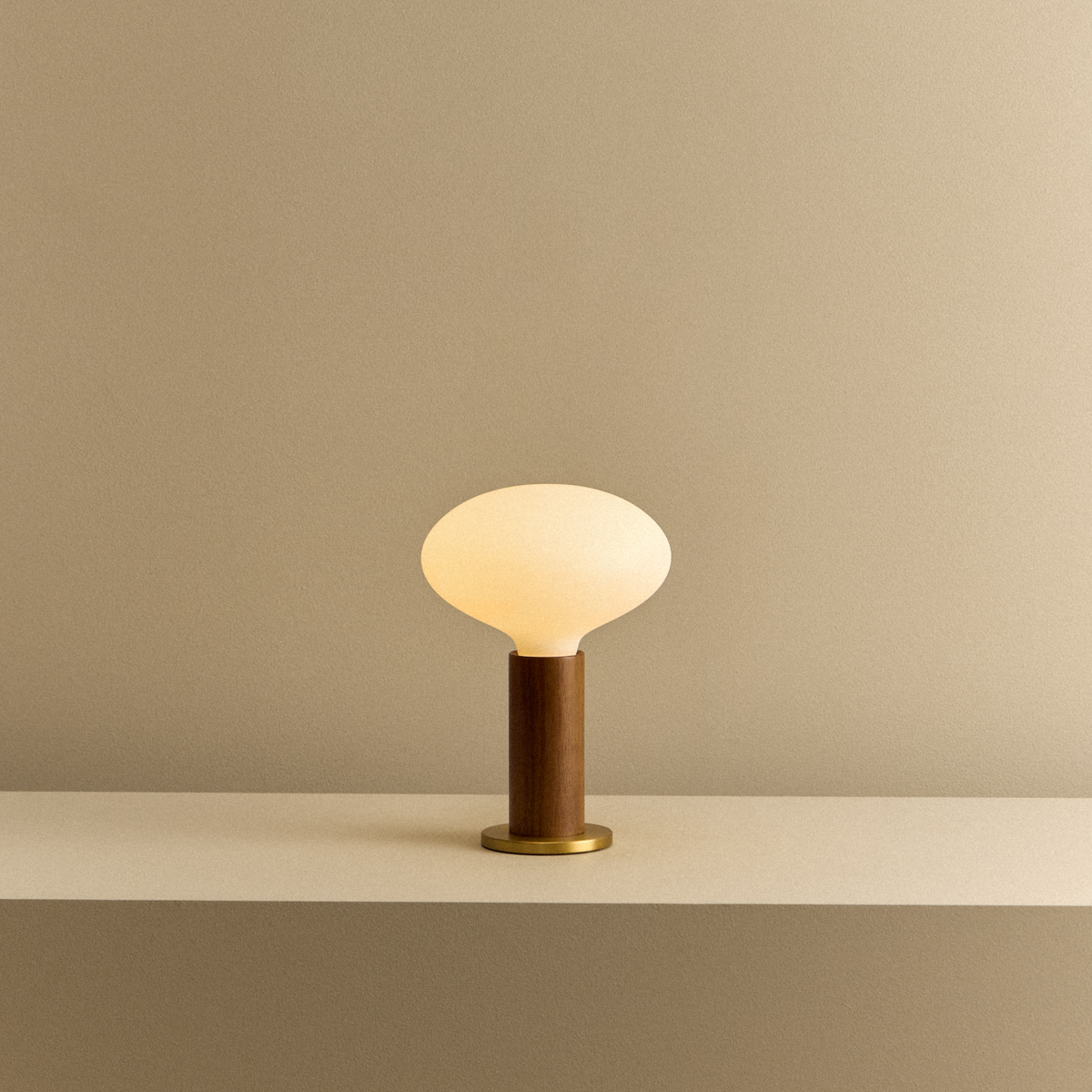Tala Knuckle Table Lamp in Walnut Oval Dim to Warm