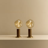 Tala Knuckle Table Lamp in Walnut with Voronoi I