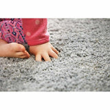 Washable Ghost Grey Shaggy Rug