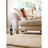Washable Stone Shaggy Rug - 100% polypropylene