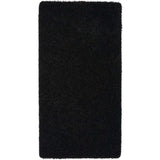 Washable Black Shaggy Rug