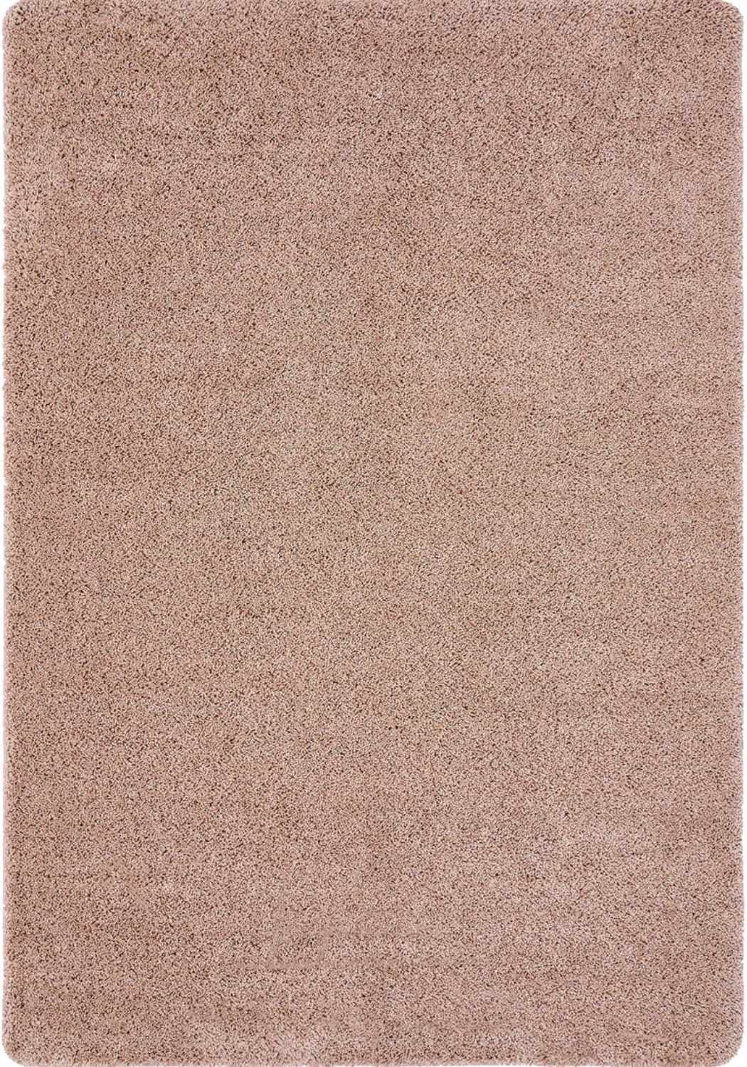 Washable Nude Pink Shaggy Rug - 100% polypropylene