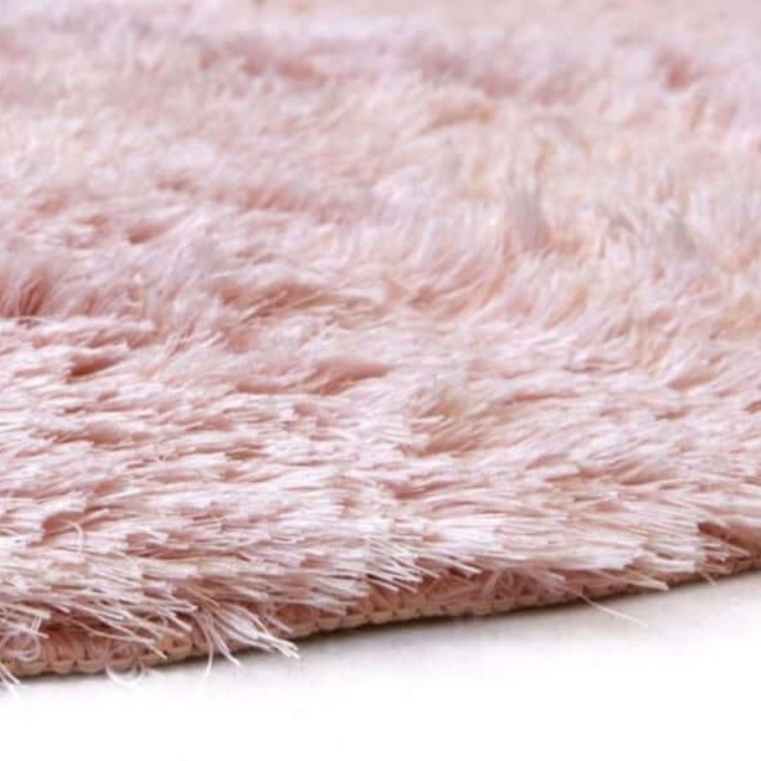 Soft Washable Pink Shaggy Rug SA-07 by The Rugs