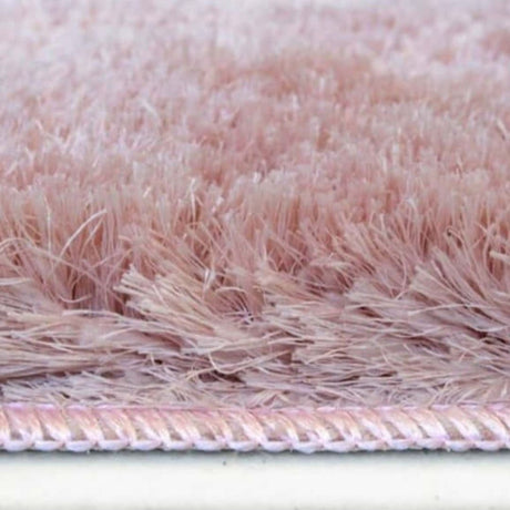 Soft Washable Pink Shaggy Rug SA-07 by The Rugs