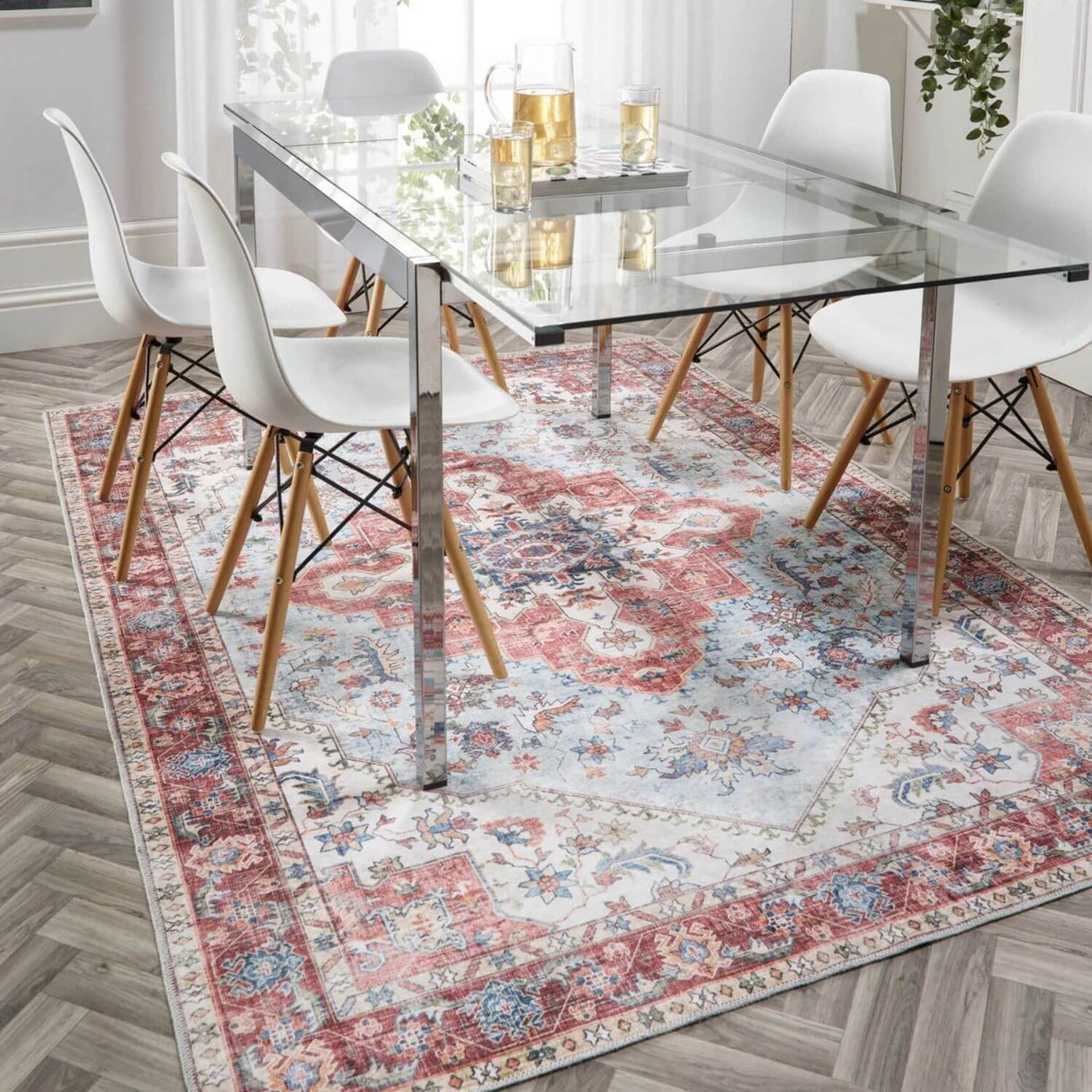 The Rugs Washable Eterna Red Rug
