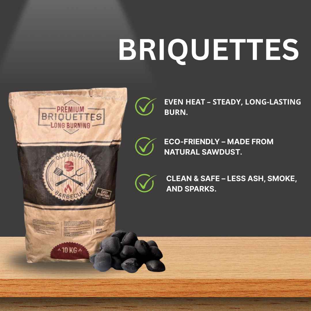 Globaltic Birch Charcoal Briquettes - 10kg