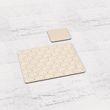 Shadowbright White & Gold Retro Geometric Placemats, Set of 4/6