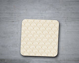 Shadowbright White & Gold Retro Geometric Placemats, Set of 4/6