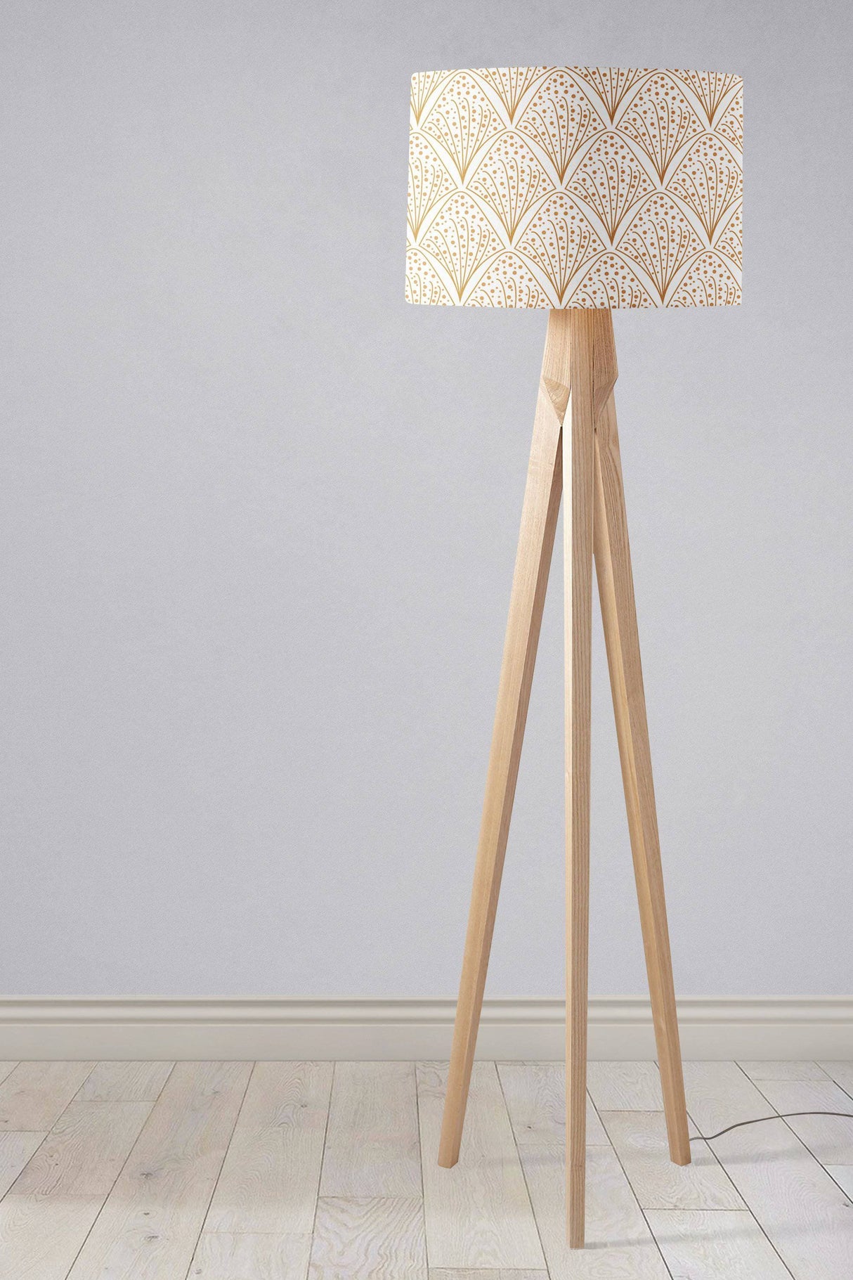 Shadowbright White and Gold Contemporary Lampshade