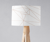 Shadowbright White and Rose Gold Lines Lampshade