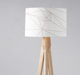 Shadowbright White and Rose Gold Lines Lampshade