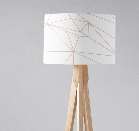 Shadowbright White and Rose Gold Lines Lampshade