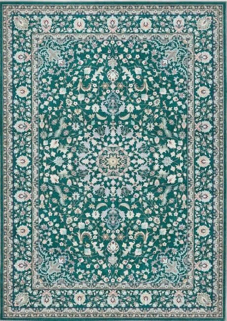 Eco‑Washable Green Rug Medallion Design | The Rugs