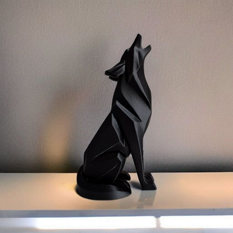 Filamora Studios Low Poly Wolf Sculpture