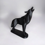 Filamora Studios Minimalist Howling Wolf Sculpture