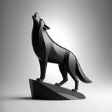 Filamora Studios Minimalist Wolf Sculpture