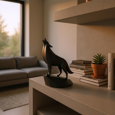Filamora Studios Minimalist Wolf Sculpture