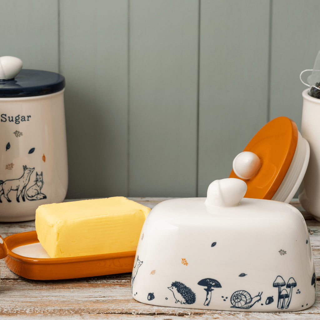 Price & Kensington Woodland Ceramic Butter Dish