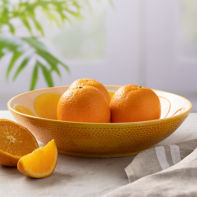 Typhoon World Foods Ceramic Orange Serving Bowl, 25cm