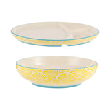 Typhoon World Foods Stoneware Multi-Cuisine Bowl & Divider Plate, 850ml