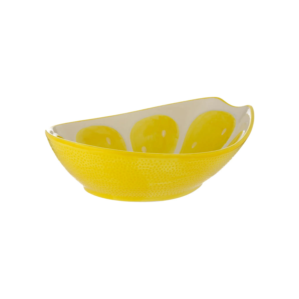 Typhoon World Foods Ceramic Lemon Oval Bowl, 22cm