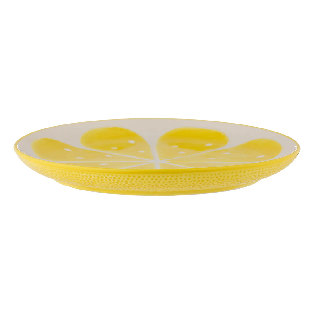 Typhoon World Foods Ceramic Lemon Round Platter, 28cm