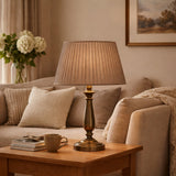 Pagazzi Harriet Mink Pleated Drum Lamp Shade - 40cm