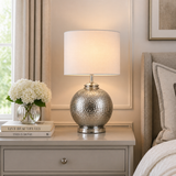 Pagazzi Specter Silver Glass Table Lamp - 55cm
