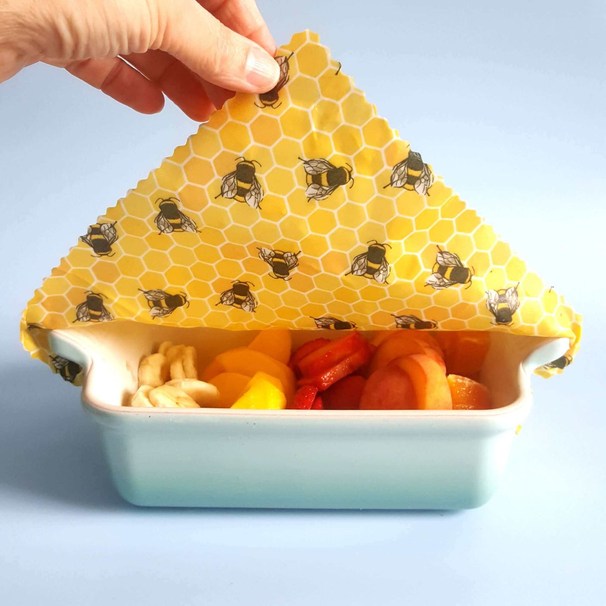 Honey Bee Good Bee Happy Beeswax Wraps - Set of 3